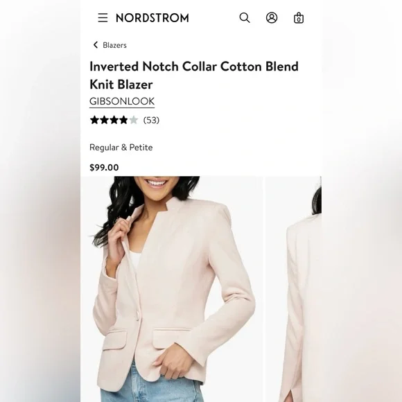 NWOT. Gibson’s inverted notch collar cotton blend blazer. XL - Picture 11 of 12